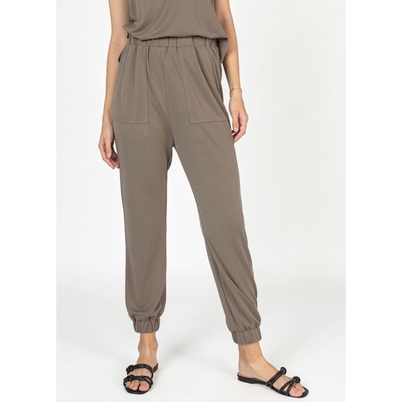 NWOT Mod Ref Jogger Lounge Pant Brown Size Large Sweatpants comfy - Picture 1 of 6